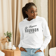 Life Happens Bourbon Helps Hoodie | Funny & Lightweight BOURBON,DRINKING,LIGHTWEIGHT HOODIE,MENS,New,UNISEX,WOMENS Dayzzed Apparel