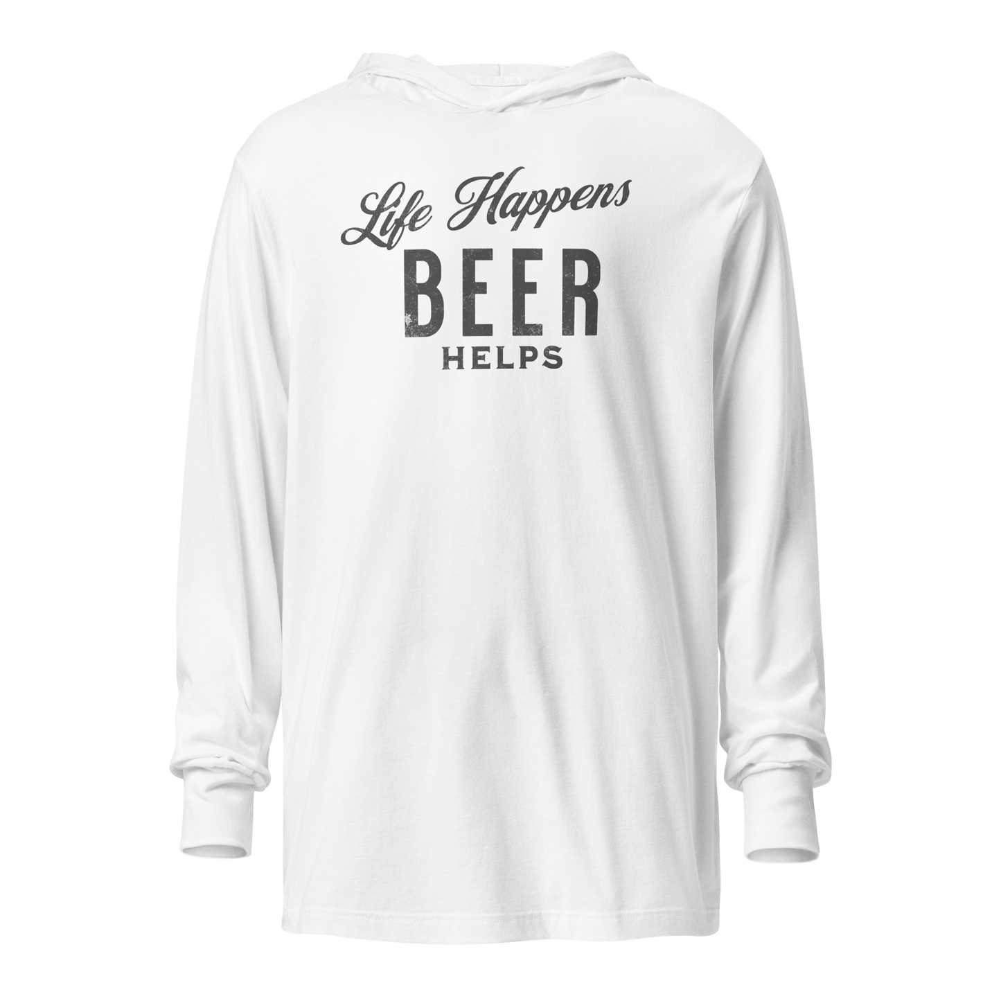 Life Happens Beer Helps Hoodie - Lightweight & Comfy BEER,DRINKING,LIGHTWEIGHT HOODIE,MENS,New,UNISEX,WOMENS Dayzzed Apparel
