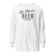 Life Happens Beer Helps Hoodie - Lightweight & Comfy BEER,DRINKING,LIGHTWEIGHT HOODIE,MENS,New,UNISEX,WOMENS Dayzzed Apparel