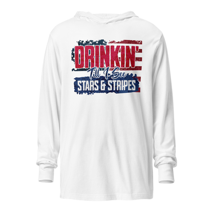 Drinkin' Till I See Stars and Stripes Lightweight Hoodie