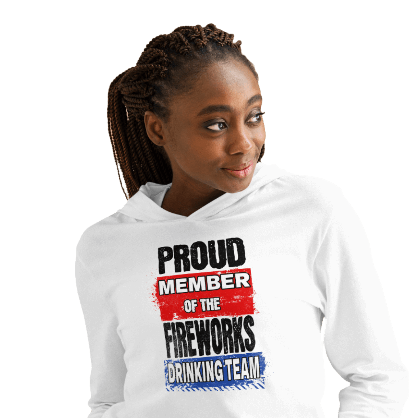 Enjoy comfort and style year-round with our lightweight, long-sleeve Fireworks Drinking Team Hoodie. Perfect for any occasion!