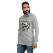 Long sleeve boating tee with 'Boats are like strippers, they work until you quit throwing $100 bills at them' phrase and peaceful lake scene