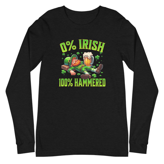 0% Irish 100% Hammered Long Sleeve Tee