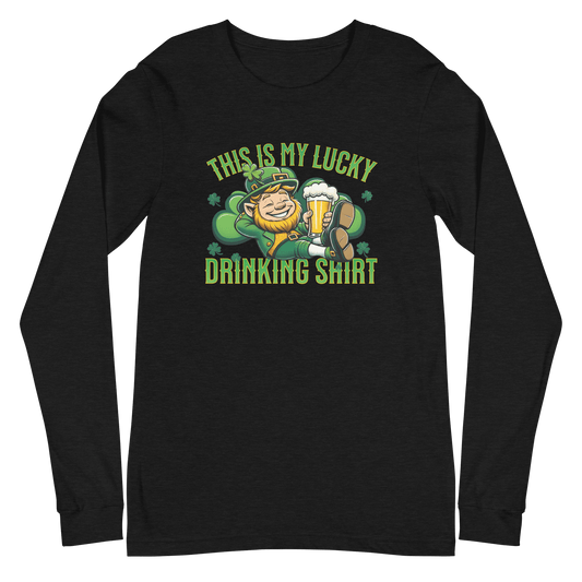 This Is My Lucky Drinking Shirt Long Sleeve Tee