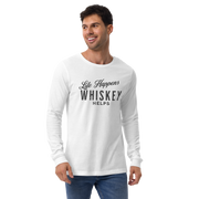 Life Happens Whiskey Helps Tee - Funny Drinking Long Sleeve DRINKING,LONG SLEEVE TEE,MENS,New,UNISEX,WHISKEY,WOMENS Dayzzed Apparel