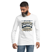 Long sleeve boating tee with 'Boats are like strippers, they work until you quit throwing $100 bills at them' phrase and peaceful lake scene