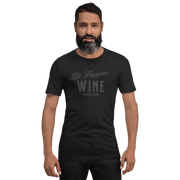 Life Happens Wine Helps Tee - Funny & Comfy ApparelEmbrace laid-back style with our "Life Happens Wine Helps" Tee. Perfect blend of humor & comfort in 100% cotton. Ideal for everyday wear. Shop now!