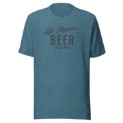 Life Happens Beer Helps Tee - Perfect Everyday Comfort BEER,DRINKING,MENS,New,TSHIRT,UNISEX,WOMENS Dayzzed Apparel