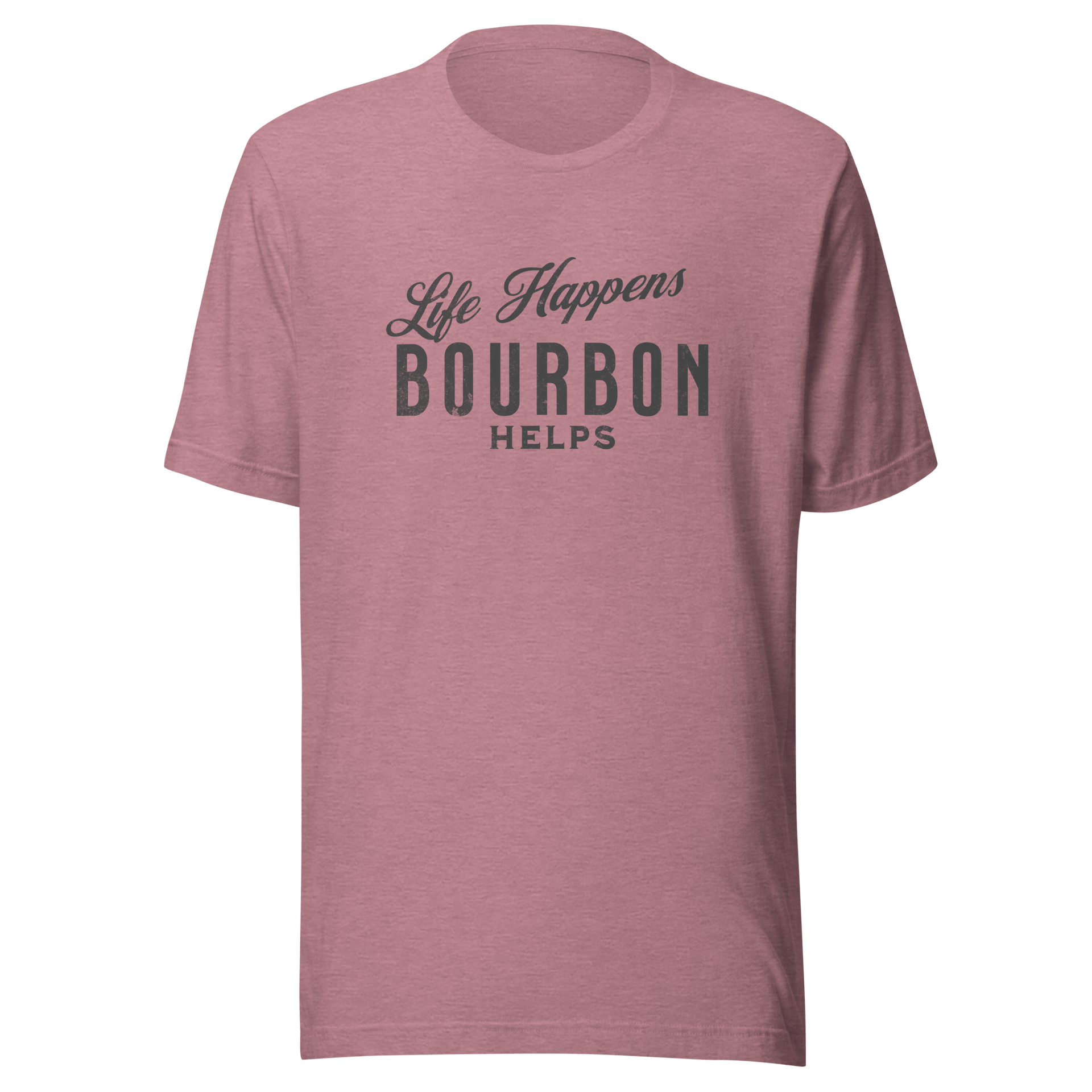 Life Happens Bourbon Helps Tee: Perfect Everyday Cotton Tee BOURBON,DRINKING,MENS,New,TSHIRT,UNISEX,WOMENS Dayzzed Apparel