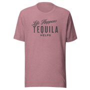 Life Happens Tequila Helps Tee - Unwind with humor DRINKING,MENS,New,TEQUILA,TSHIRT,UNISEX,WOMENS Dayzzed Apparel