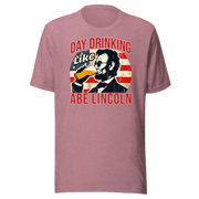 Get festive with our Day Drinking Like Abe Lincoln Tee! Perfect for 4th of July BBQs and showing off your patriotic spirit in style. Cozy & stylish.