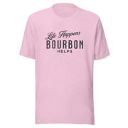 Life Happens Bourbon Helps Tee: Perfect Everyday Cotton Tee BOURBON,DRINKING,MENS,New,TSHIRT,UNISEX,WOMENS Dayzzed Apparel