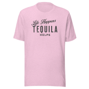 Life Happens Tequila Helps Tee - Unwind with humor DRINKING,MENS,New,TEQUILA,TSHIRT,UNISEX,WOMENS Dayzzed Apparel