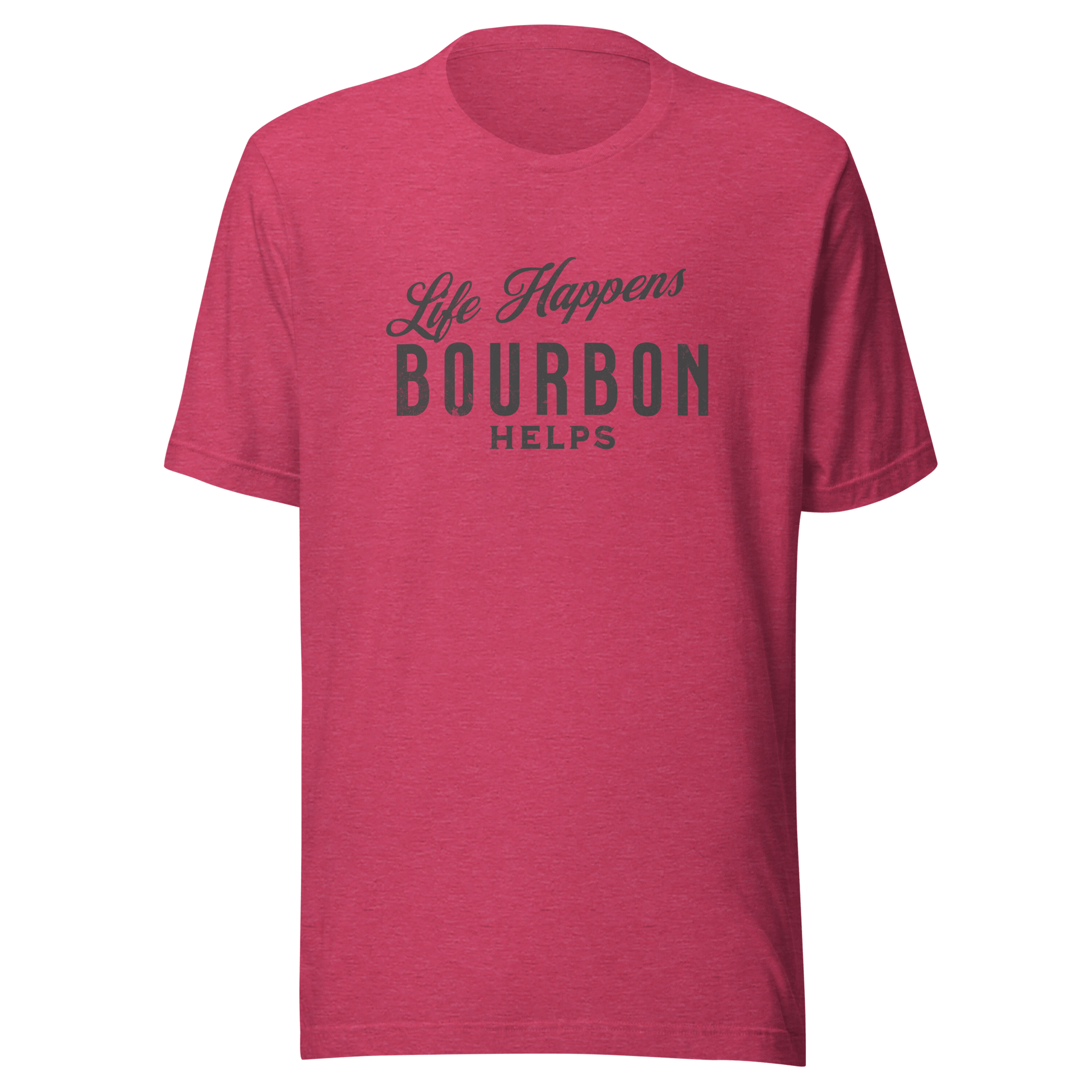 Life Happens Bourbon Helps Tee: Perfect Everyday Cotton Tee BOURBON,DRINKING,MENS,New,TSHIRT,UNISEX,WOMENS Dayzzed Apparel