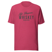 "Life Happens Whiskey Helps" - Perfect Funny Drinking Tee MENS,New,TSHIRT,UNISEX,WHISKEY,WOMENS Dayzzed Apparel