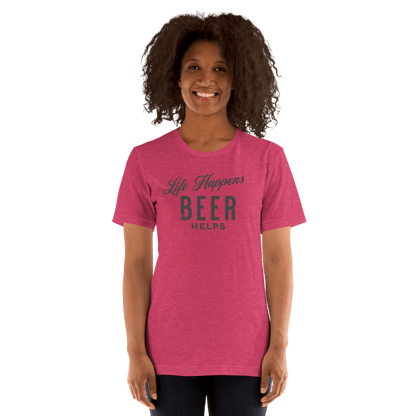 Life Happens Beer Helps Tee - Perfect Everyday Comfort BEER,DRINKING,MENS,New,TSHIRT,UNISEX,WOMENS Dayzzed Apparel