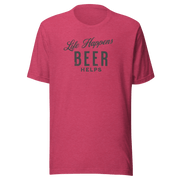 Life Happens Beer Helps Tee - Perfect Everyday Comfort BEER,DRINKING,MENS,New,TSHIRT,UNISEX,WOMENS Dayzzed Apparel