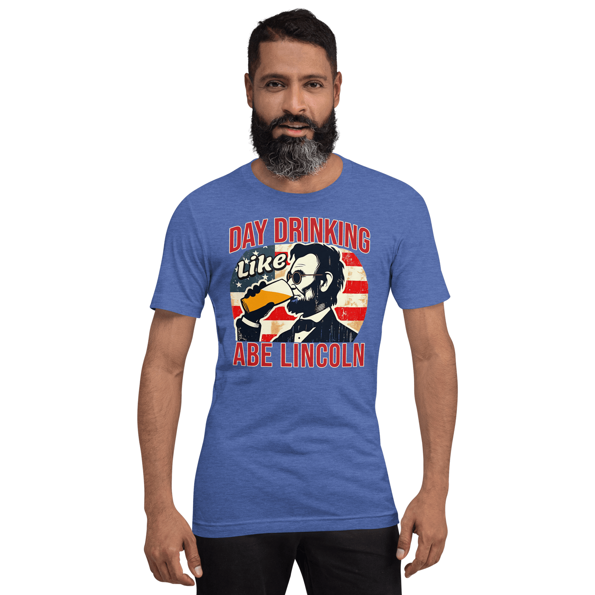 Get festive with our Day Drinking Like Abe Lincoln Tee! Perfect for 4th of July BBQs and showing off your patriotic spirit in style. Cozy & stylish.