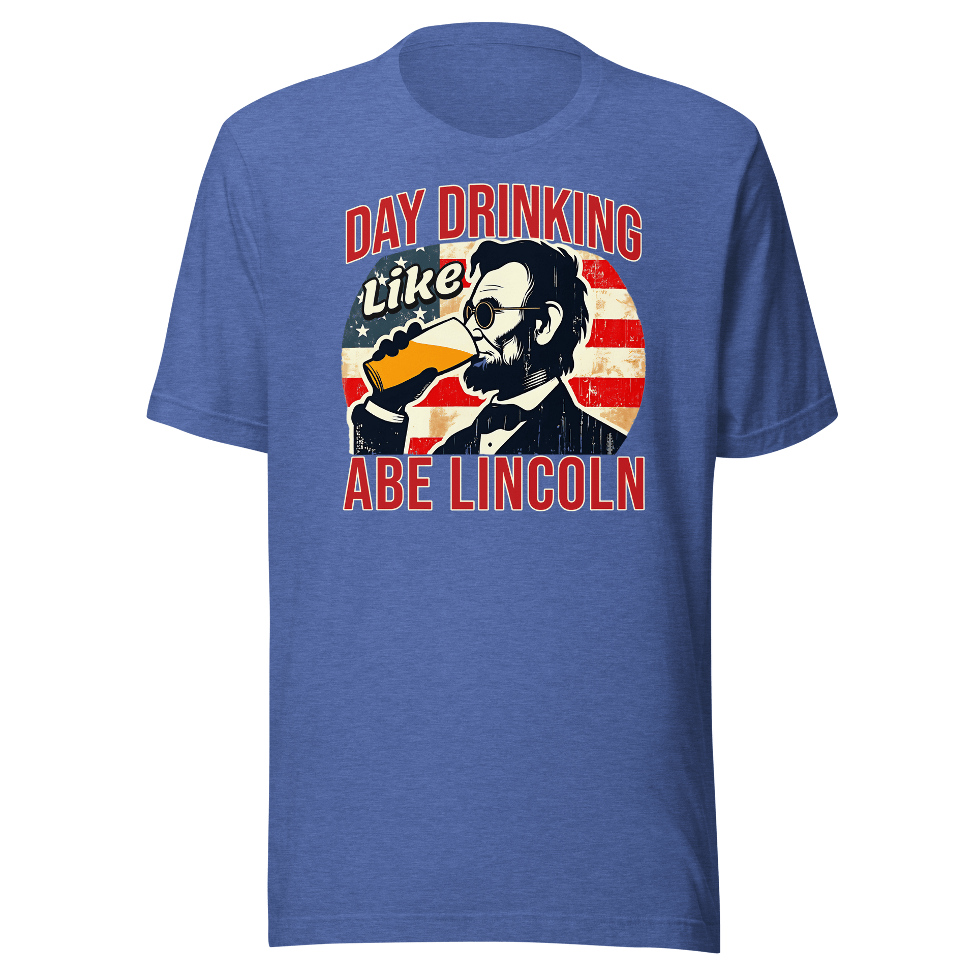 Get festive with our Day Drinking Like Abe Lincoln Tee! Perfect for 4th of July BBQs and showing off your patriotic spirit in style. Cozy & stylish.