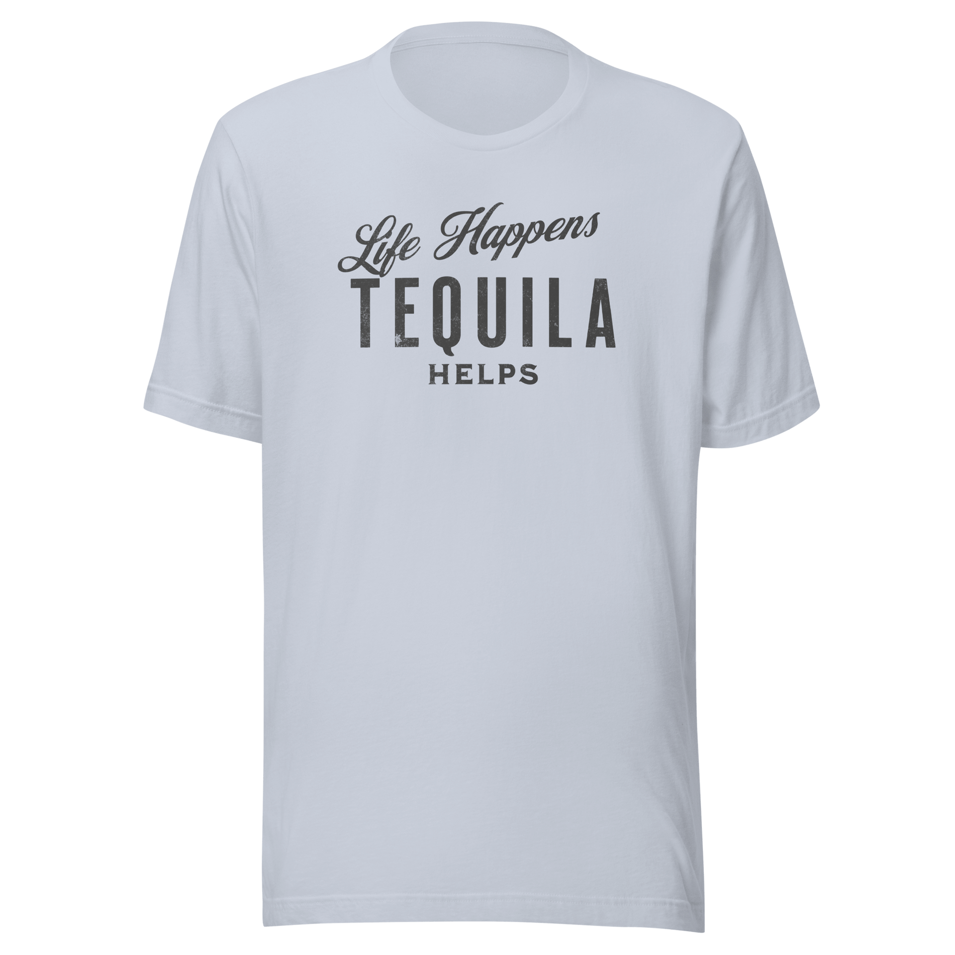 Life Happens Tequila Helps Tee - Unwind with humor DRINKING,MENS,New,TEQUILA,TSHIRT,UNISEX,WOMENS Dayzzed Apparel