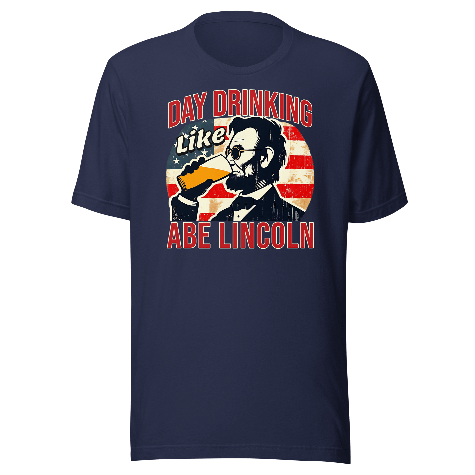 Get festive with our Day Drinking Like Abe Lincoln Tee! Perfect for 4th of July BBQs and showing off your patriotic spirit in style. Cozy & stylish.