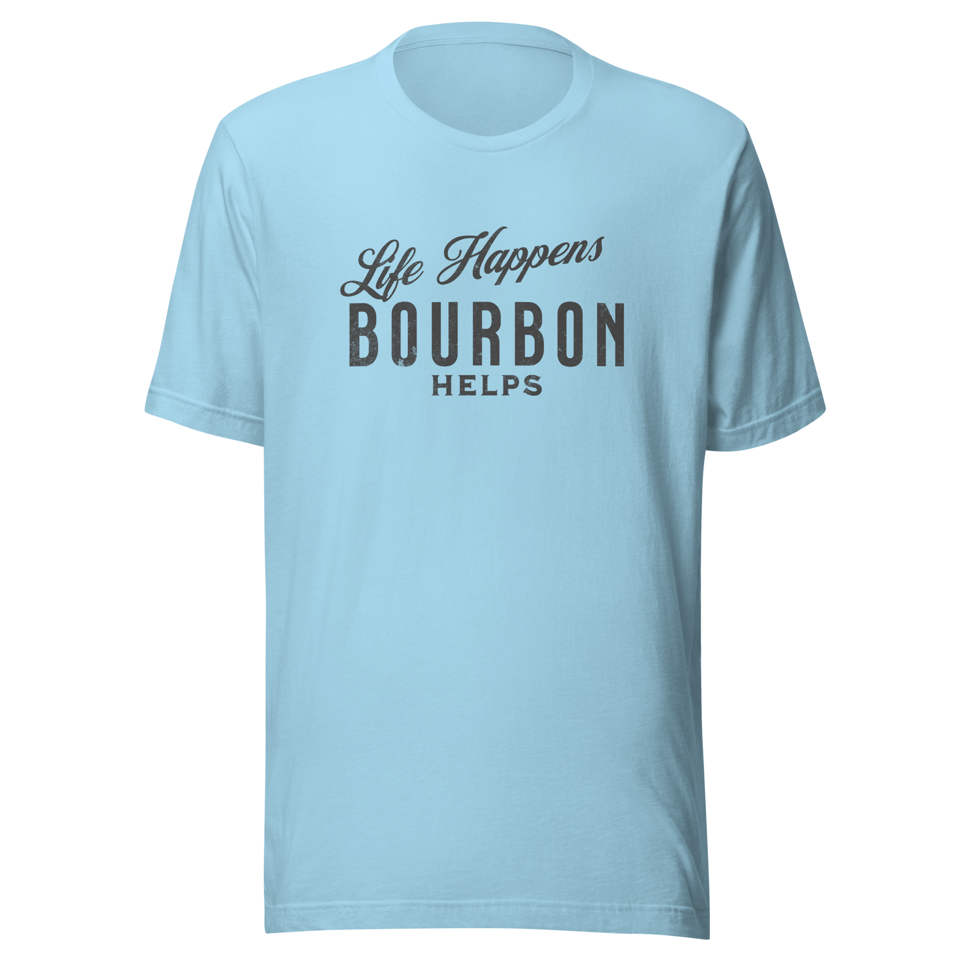 Life Happens Bourbon Helps Tee: Perfect Everyday Cotton Tee BOURBON,DRINKING,MENS,New,TSHIRT,UNISEX,WOMENS Dayzzed Apparel