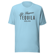 Life Happens Tequila Helps Tee - Unwind with humor DRINKING,MENS,New,TEQUILA,TSHIRT,UNISEX,WOMENS Dayzzed Apparel