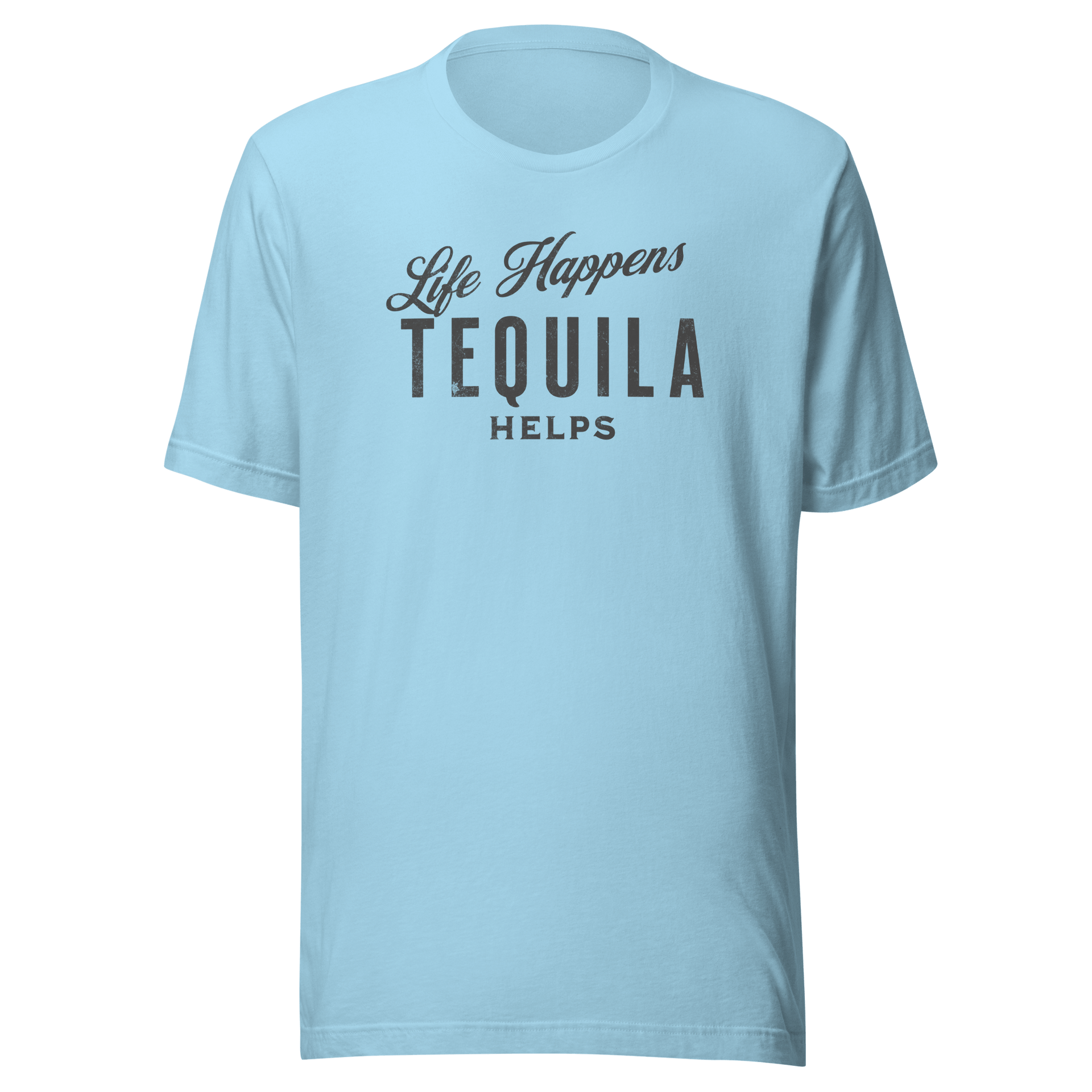 Life Happens Tequila Helps Tee - Unwind with humor DRINKING,MENS,New,TEQUILA,TSHIRT,UNISEX,WOMENS Dayzzed Apparel