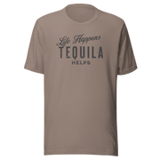 Life Happens Tequila Helps Tee - Unwind with humor DRINKING,MENS,New,TEQUILA,TSHIRT,UNISEX,WOMENS Dayzzed Apparel