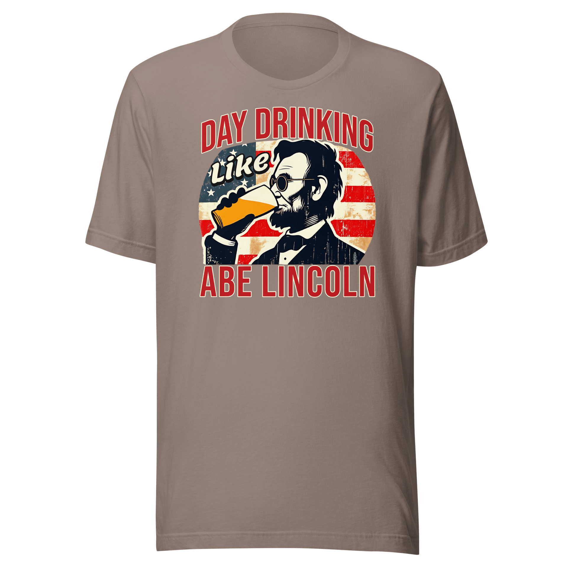 Get festive with our Day Drinking Like Abe Lincoln Tee! Perfect for 4th of July BBQs and showing off your patriotic spirit in style. Cozy & stylish.