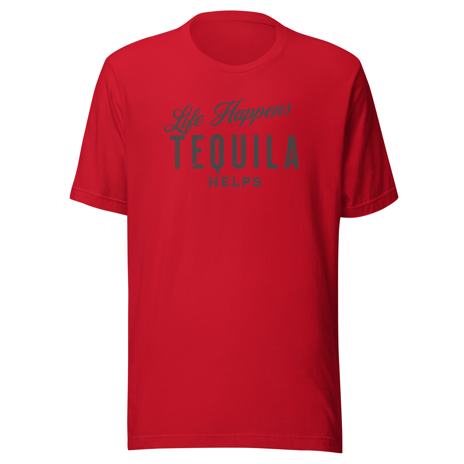 Life Happens Tequila Helps Tee - Unwind with humor DRINKING,MENS,New,TEQUILA,TSHIRT,UNISEX,WOMENS Dayzzed Apparel