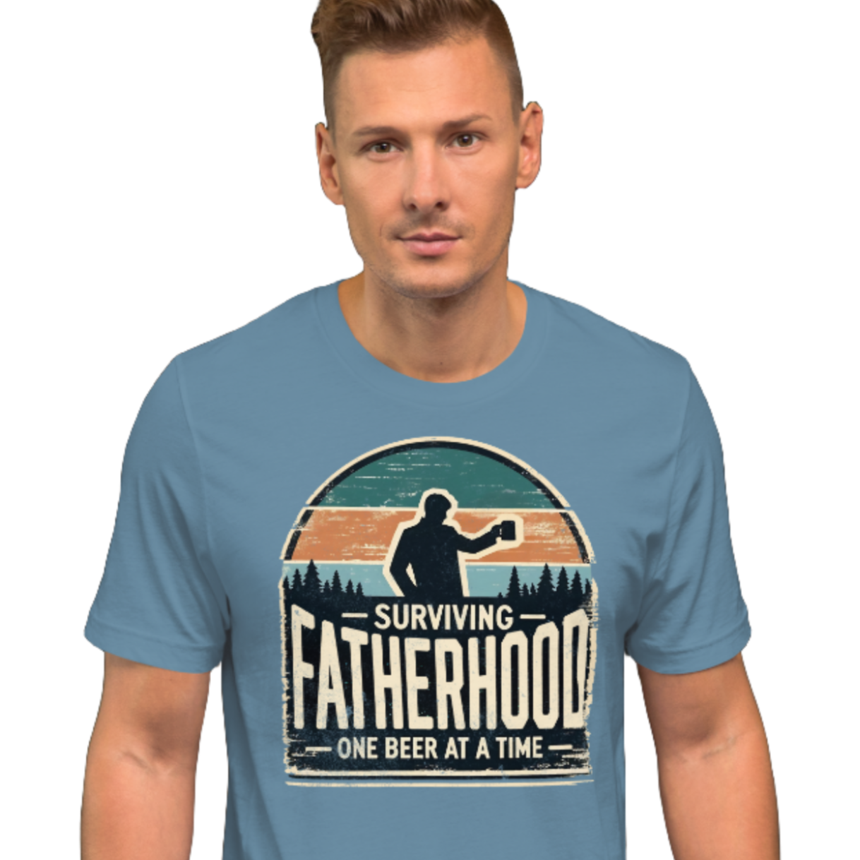 Embrace fatherhood with our soft, lightweight tee. Perfect fit, pre-shrunk fabric, and flattering for all. Ideal for every dad!