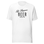 Life Happens Beer Helps Tee - Perfect Everyday Comfort BEER,DRINKING,MENS,New,TSHIRT,UNISEX,WOMENS Dayzzed Apparel