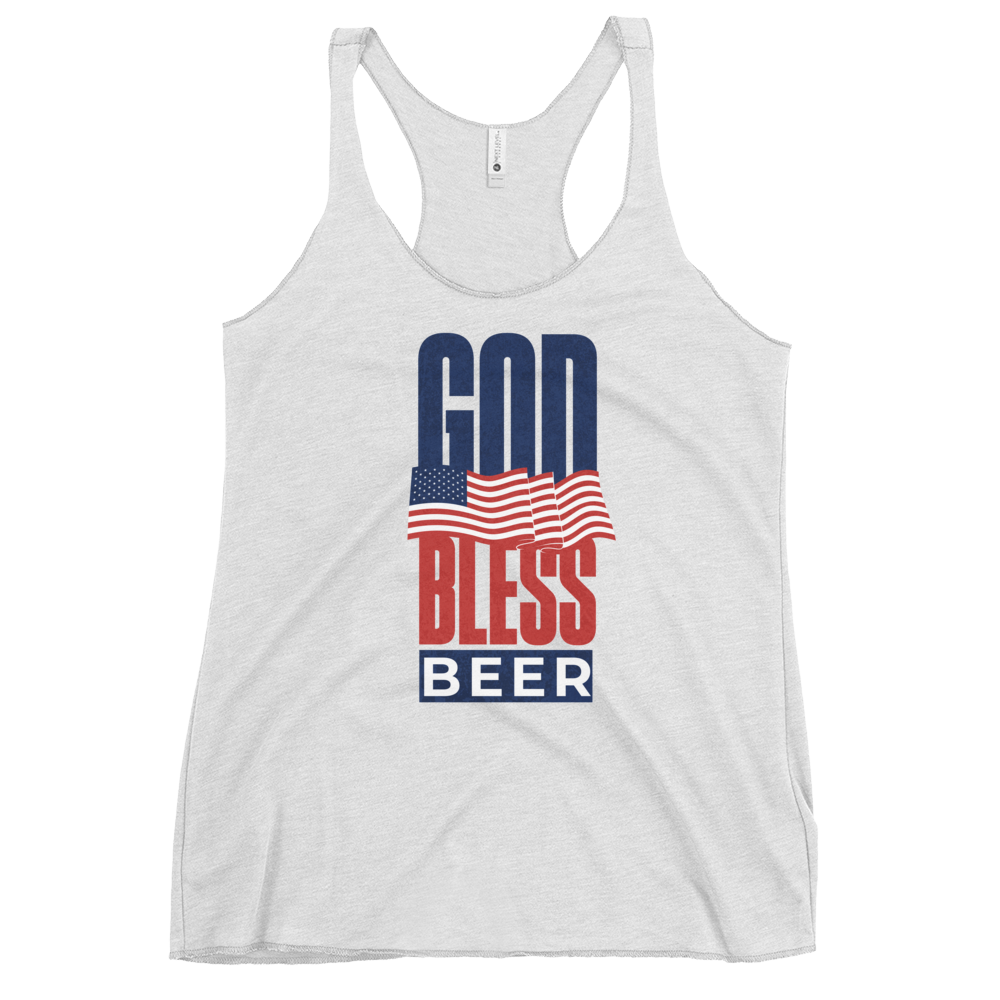 God Bless Beer Women's Racerback Tank