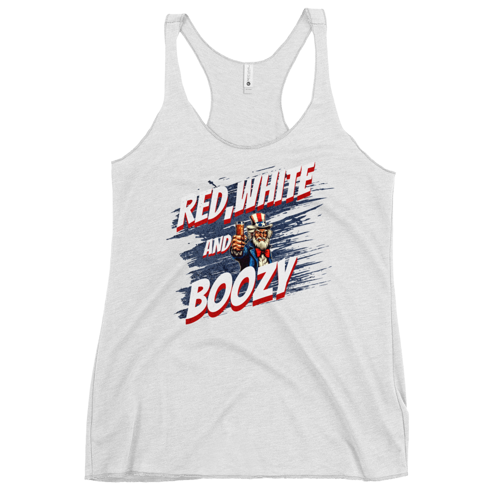 Red White And Boozy Women's Racerback Tank