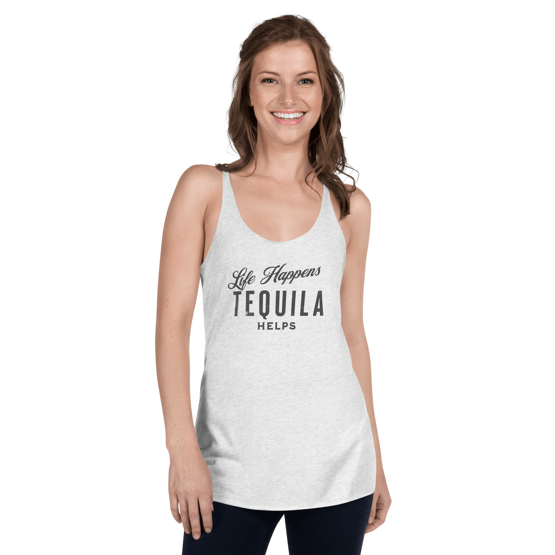 Life Happens Tequila Helps Tank | Women's Racerback DRINKING,New,RACERBACK TANK,TEQUILA,WOMENS Dayzzed Apparel