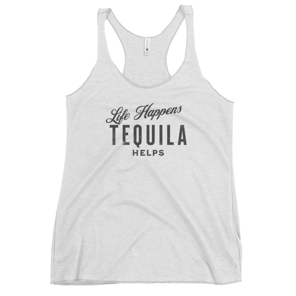 Life Happens Tequila Helps Tank | Women's Racerback DRINKING,New,RACERBACK TANK,TEQUILA,WOMENS Dayzzed Apparel