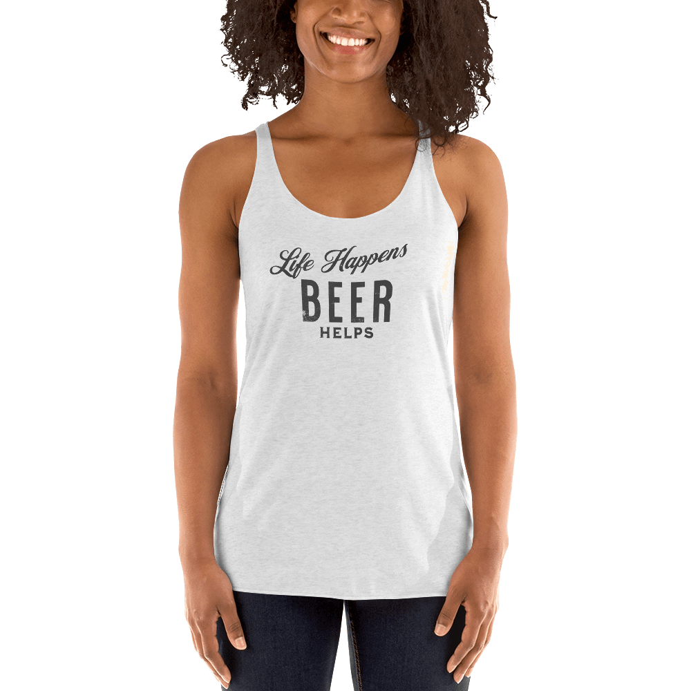 Life Happens Beer Helps Tank for Women | Comfy & Edgy BEER,DRINKING,New,RACERBACK TANK,WOMENS Dayzzed Apparel