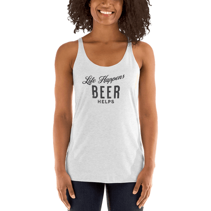 Life Happens Beer Helps Tank for Women | Comfy & Edgy BEER,DRINKING,New,RACERBACK TANK,WOMENS Dayzzed Apparel