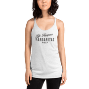 Life Happens Margaritas Help Racerback Tank for Women DRINKING,MARGARITAS,New,RACERBACK TANK,WOMENS Dayzzed Apparel