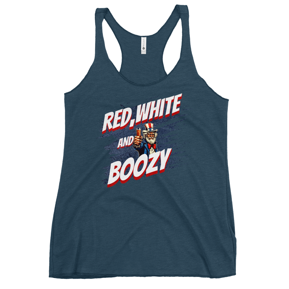 Red White And Boozy Women's Racerback Tank