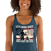 Let's Drink Booze and Light the Fuse Racerback Tank - Patriotic 4th of July Apparel