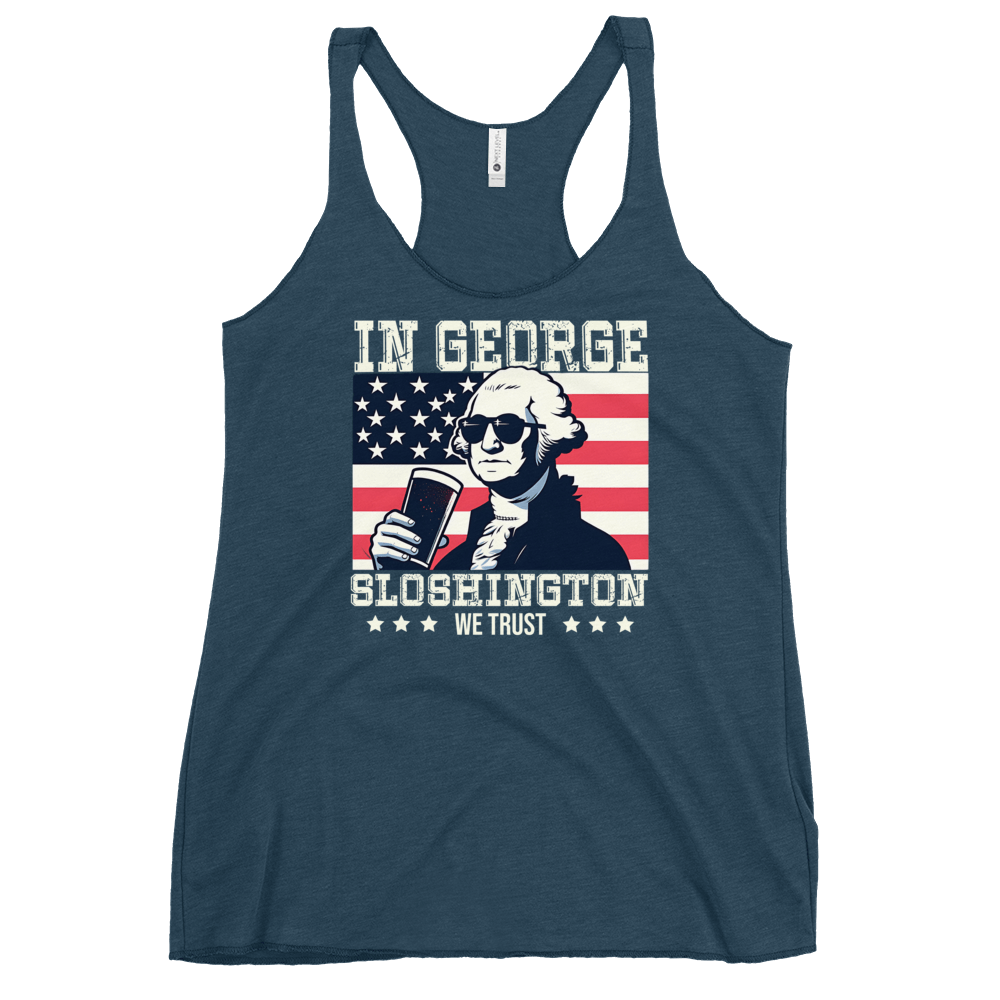 Celebrate with style in our In George Sloshington We Trust Tank for 4th of July. Perfect blend of patriotism & fun, lightweight for summer. Shop now!