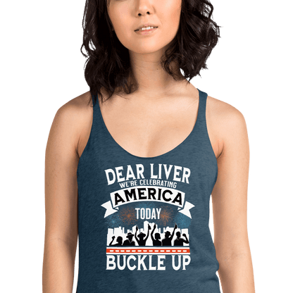 Dear Liver Celebrating America Racerback Tank