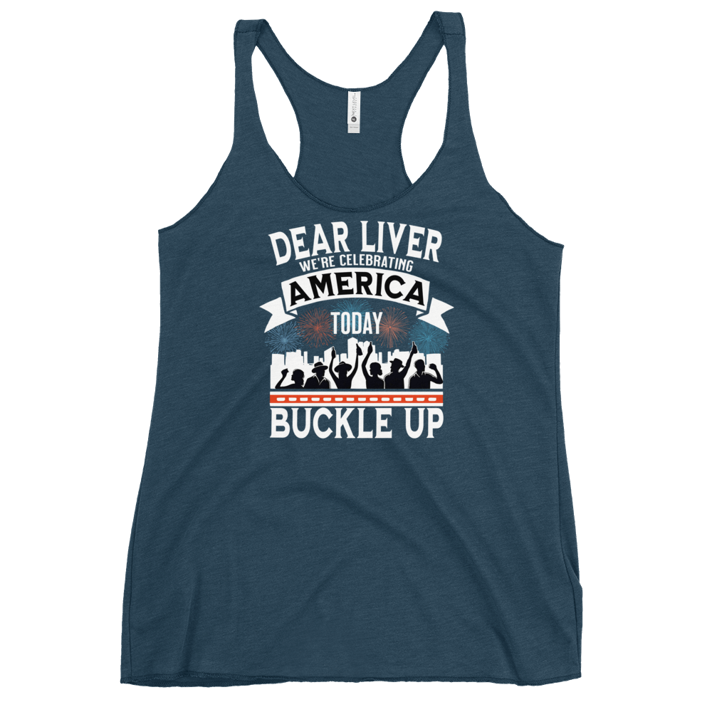 Dear Liver Celebrating America Racerback Tank