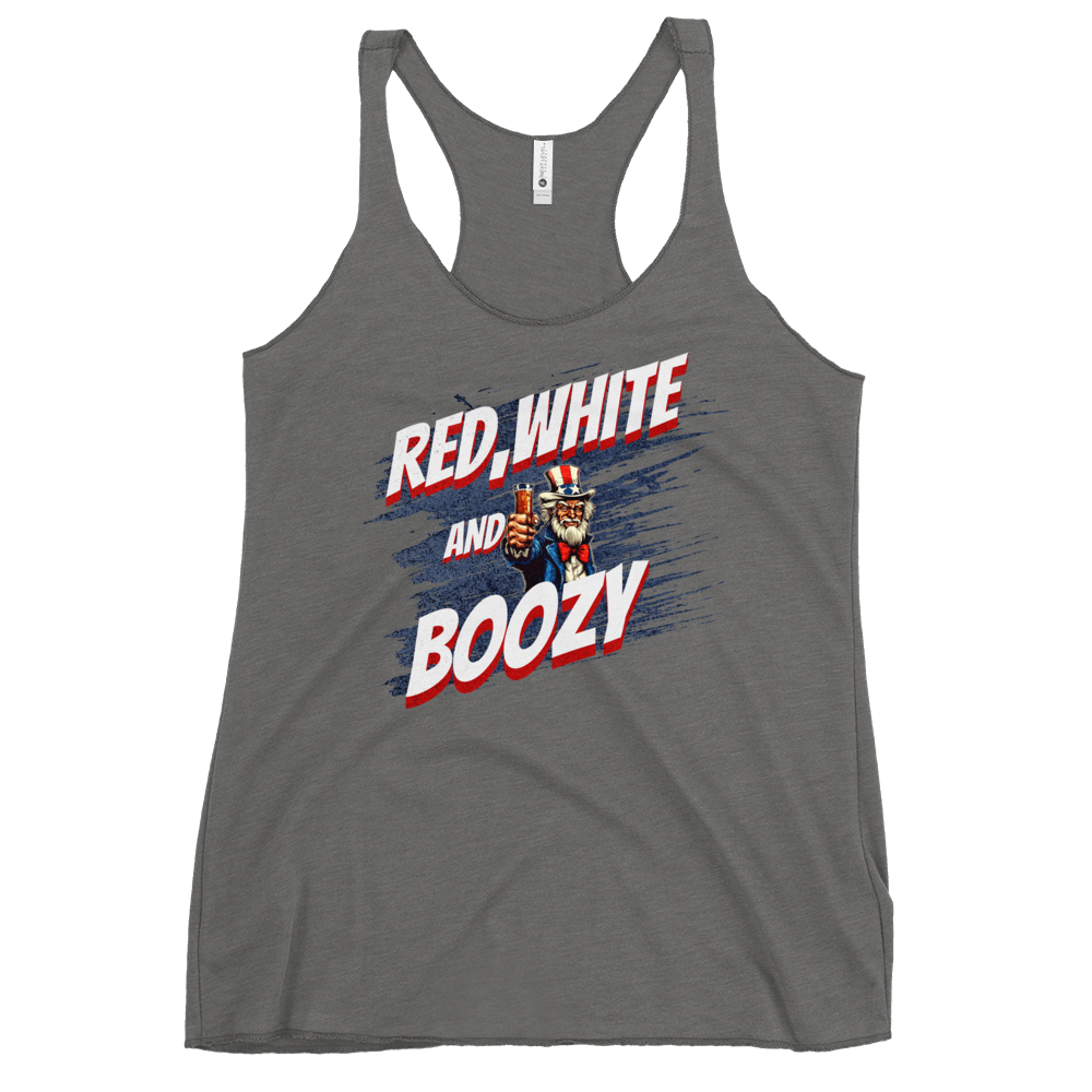 Red White And Boozy Women's Racerback Tank