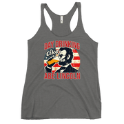 Get ready for July 4th with our Day Drinking Like Abe Lincoln Racerback. Perfect for BBQs & showing off your patriotic pride in style!