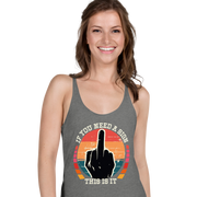 Discover the perfect blend of comfort and style with our If You Need a Sign Racerback Tank. Soft, lightweight, and form-fitting with raw edge seams.