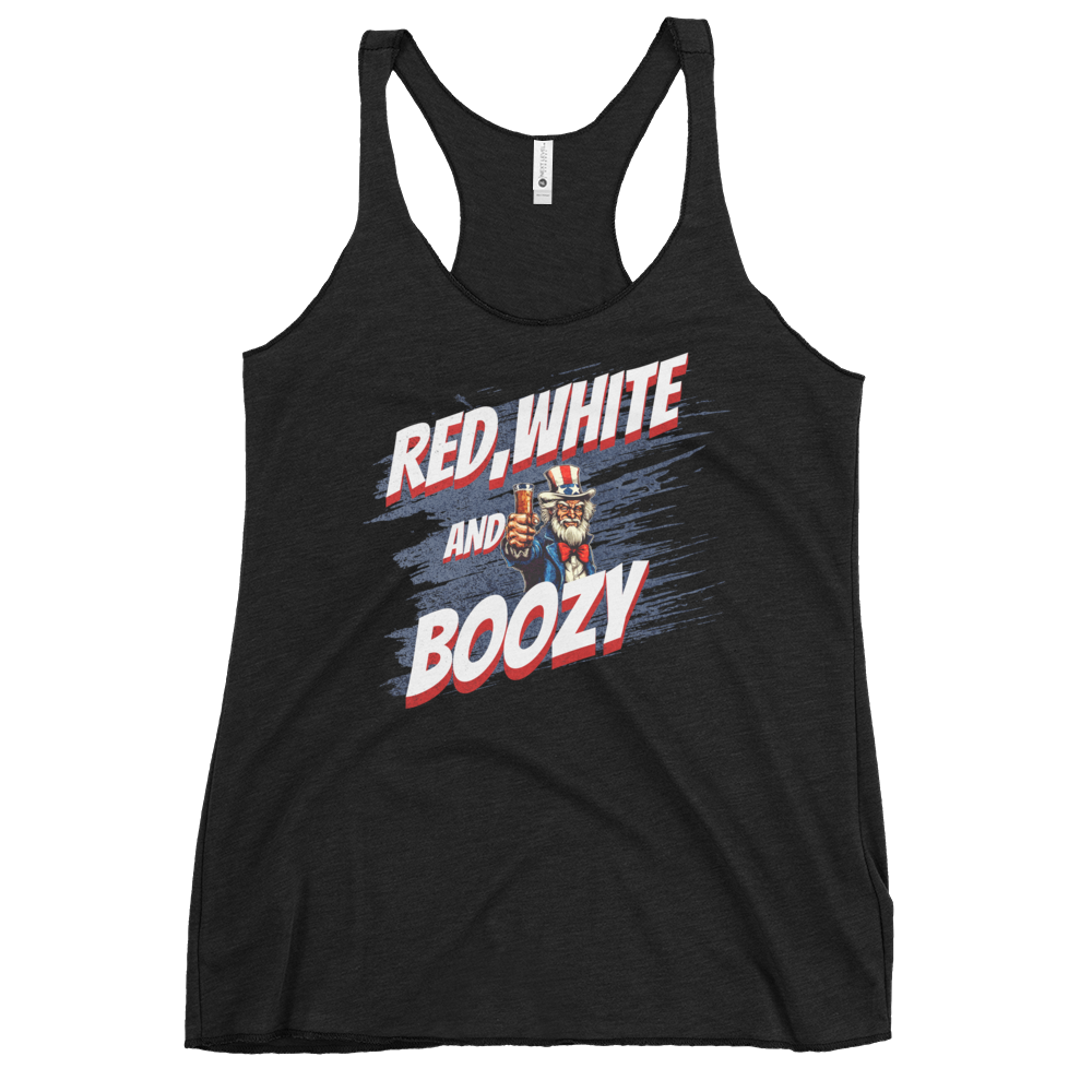 Red White And Boozy Women's Racerback Tank