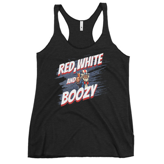 Red White And Boozy Women's Racerback Tank